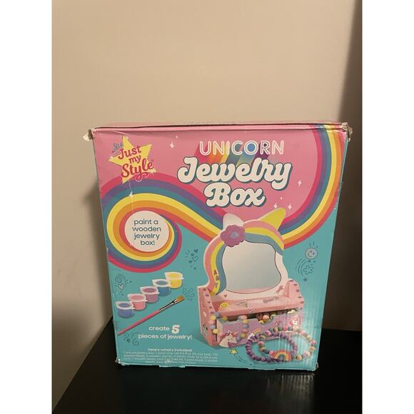 NIB NWT Just My Style DIY Unicorn Jewelry Box and Accessories Kit Craft Kit Set - Picture 4 of 8